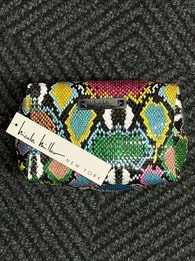 Nicole Miller Multicolor Snake-Print Wristlet